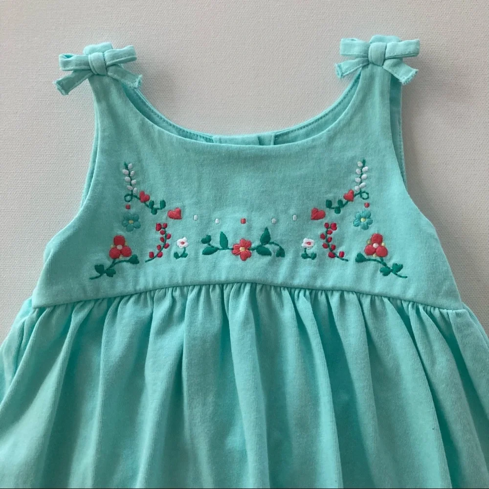 Gymboree Baby Girl 18-24 Months Teal Jersey Dress Sundress